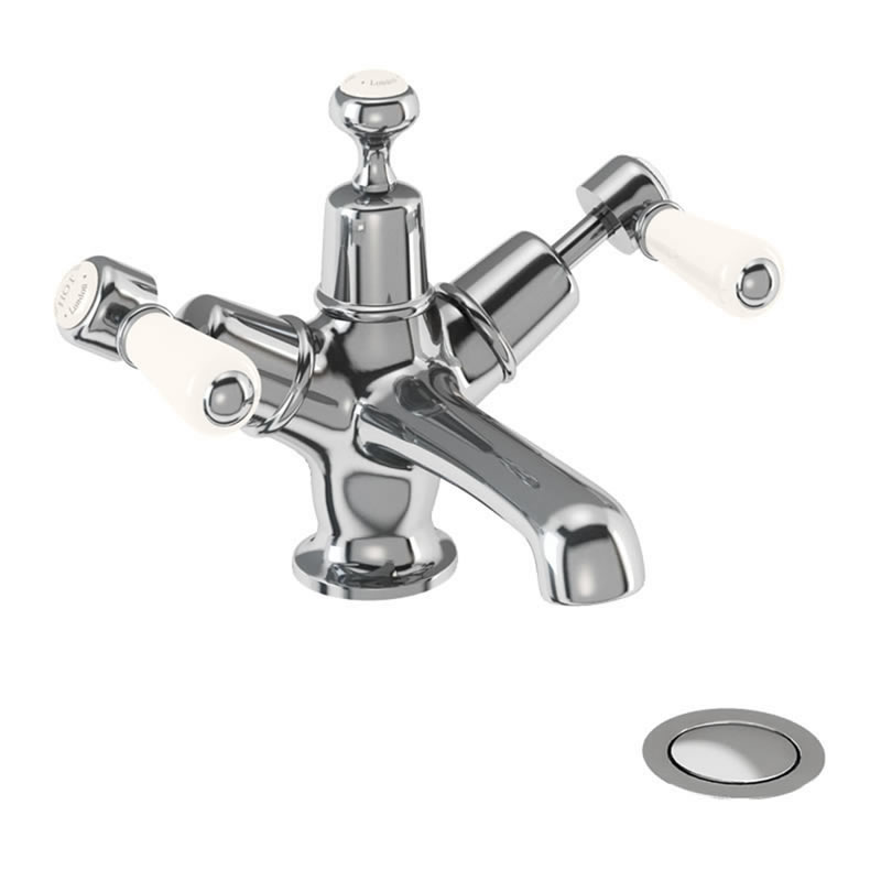 Kensington Medici basin mixer with click-clack waste